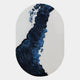 The Orrica Midnight Blue Textured Relief 3D Wall Art by Giant Sculptures features a diagonal, layered midnight blue design over a smooth off-white background, creating depth and bold contrast for standout visual appeal.