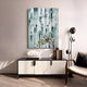 Averis Green & White Textured Abstract 3D Wall Art