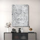 Averis Monochrome Swirl Relief Abstract 3D Wall Art