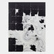 Averis Black & White Swirl Abstract 3D Wall Art