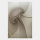 The Spiralis Natural String Abstract Lines Swirl 3D Wall Art by Giant Sculptures features curved, radiating lines in a spiral on a white background, creating motion and depth with its unique string art design.