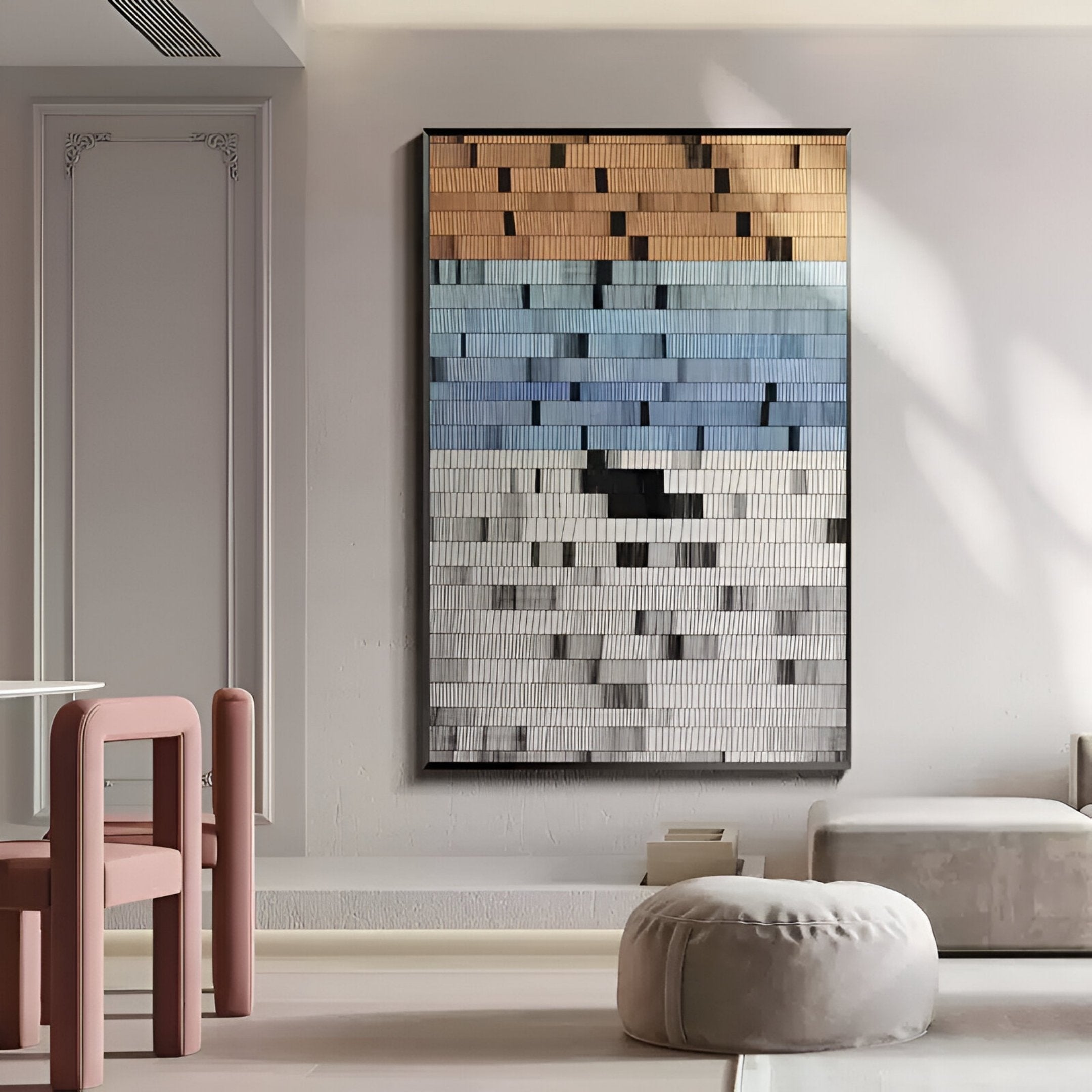 Chromastrata Sand & Sky Tiers Layered 3D Wall Art