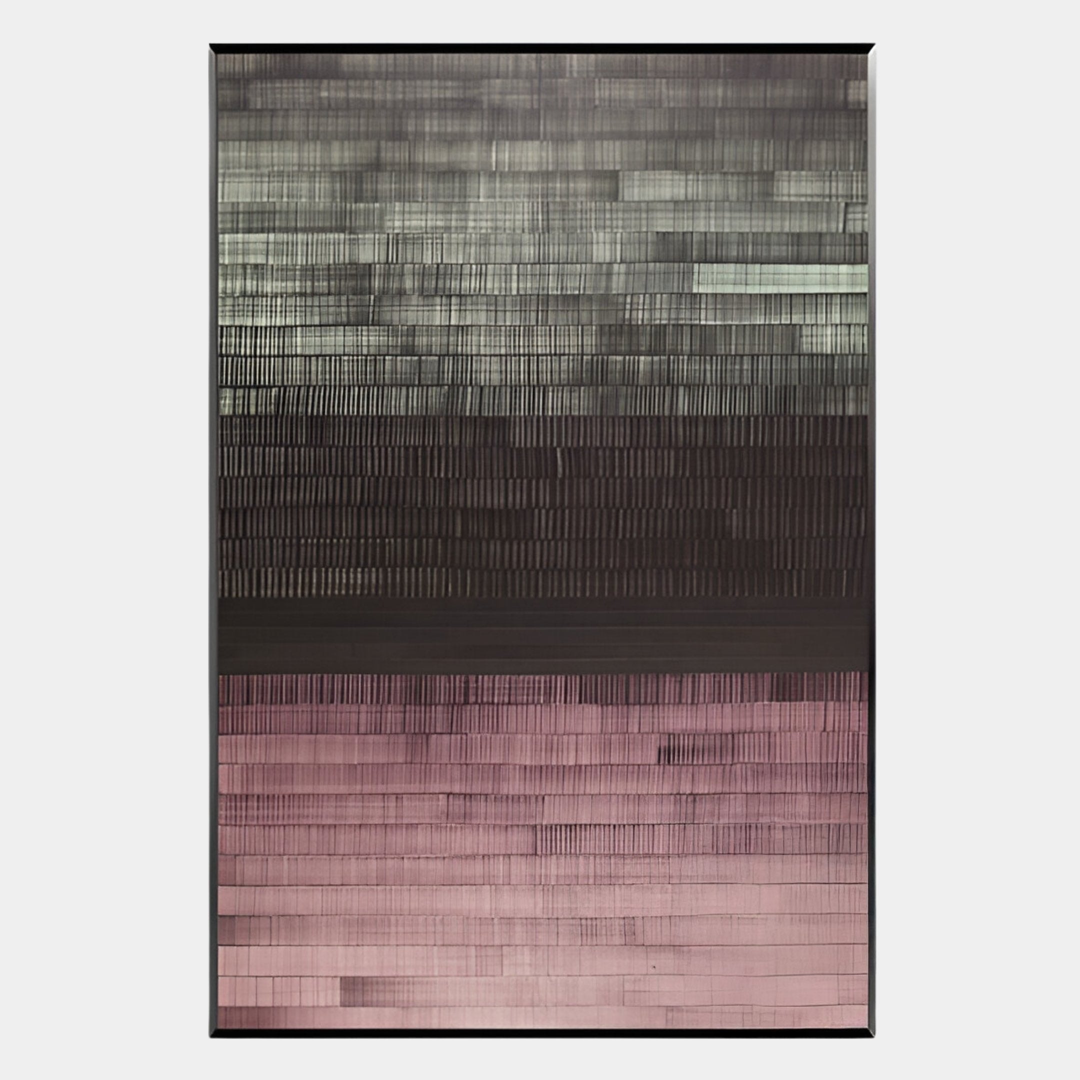 Chromastrata Charcoal & Blush Layered 3D Wall Art