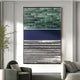 Chromastrata Verdant & Navy Layered 3D Wall Art