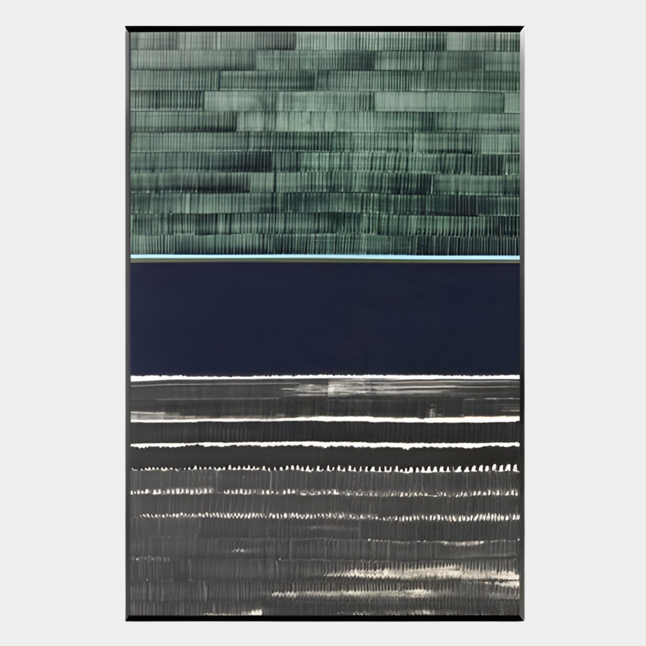 Chromastrata Verdant & Navy Layered 3D Wall Art