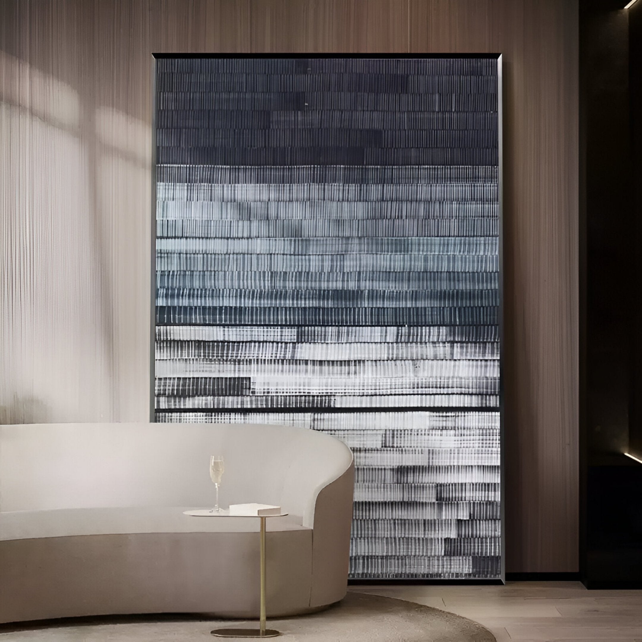 Chromastrata Monochrome Tiers Layered 3D Wall Art