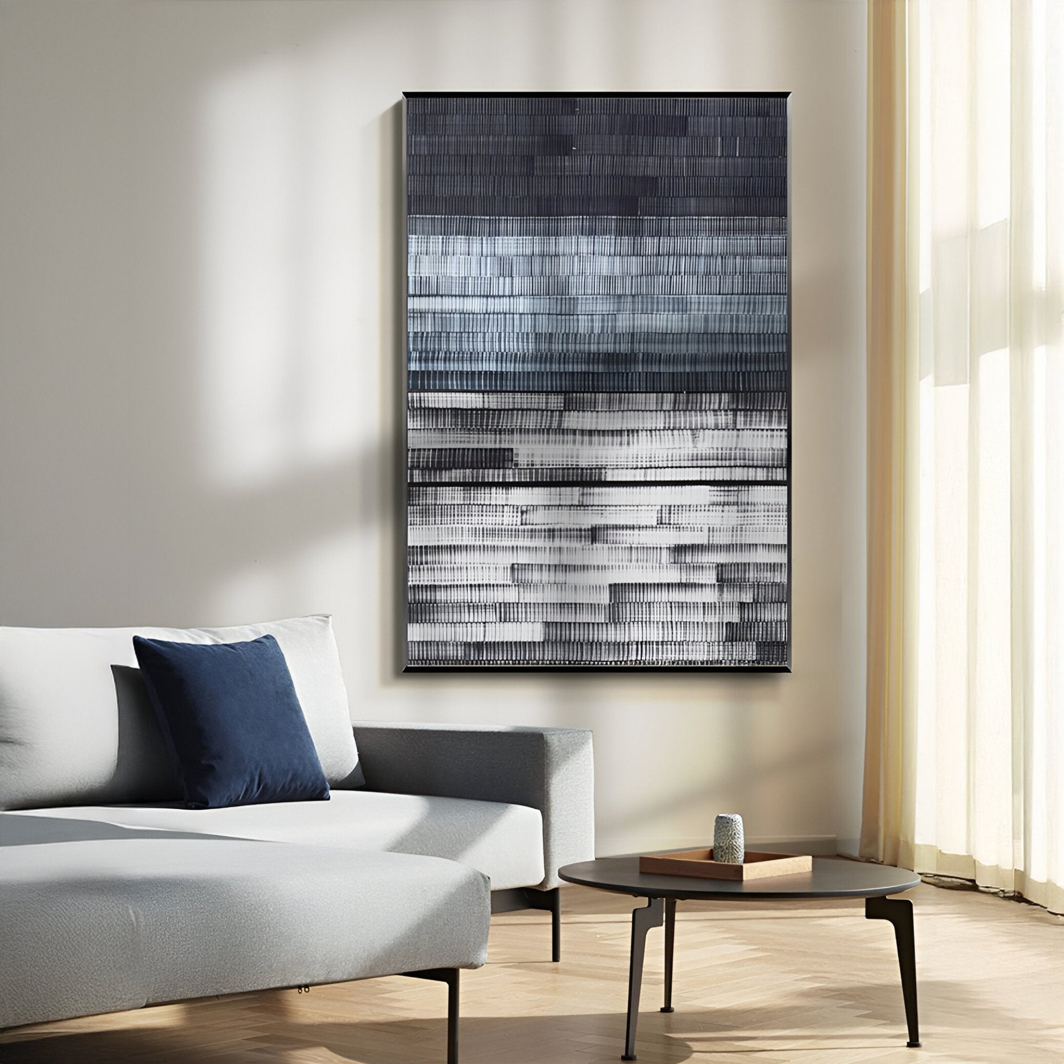 Chromastrata Monochrome Tiers Layered 3D Wall Art
