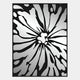 Floristra I Petal Bloom Silver Mirror 3D Wall Art by Giant Sculptures features bold, organic black and white lines radiating like stylized petals—ideal as modern decor and a perfect match for 3D floral wall art.