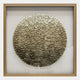 The Aureliare Pearl Gold Rolled Floral Framed 3D Wall Art by Giant Sculptures features cream and beige rolled tube shapes in a textured floral design within a square light wooden frame—ideal modern decor for living rooms with white walls.