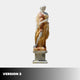 The Four Season Female Angel Marble Outdoor Sculpture (220cm) by Giant Sculptures features a woman in a flowing dress on a pedestal, set against a plain white background. "VERSION 3" is overlaid in the bottom left corner.