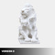 Version 2 of the seated lion, head turned the other way and the mane recut