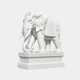 White marble elephant with a Chinese character in its saddle-cloth roundel