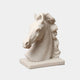 Marble horse head with a long flowing mane on a thin rectangular base