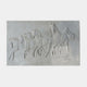 White marble relief panel 200cm with four horses walking in low relief