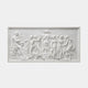White marble frieze 180cm with Apollo playing a lyre and dancing muses