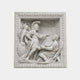White marble narrative relief 150cm with a helmeted commander and a seated scholar
