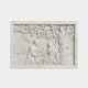 White marble relief panel 120cm wide with Adam and Eve exchanging the fruit in Eden