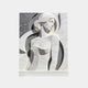 Two-tone marble Art Deco relief 180cm with a white figure against grey grounds
