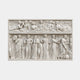 White marble two-register frieze 100cm wide with a banquet above a procession