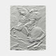 White marble relief panel 180cm with a cloaked rider on a rearing horse