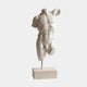 The Classical Male Marble Torso Sculpture - 100cm by Giant Sculptures features a headless, armless male figure in white marble, mounted on a rectangular base, set against a plain background.