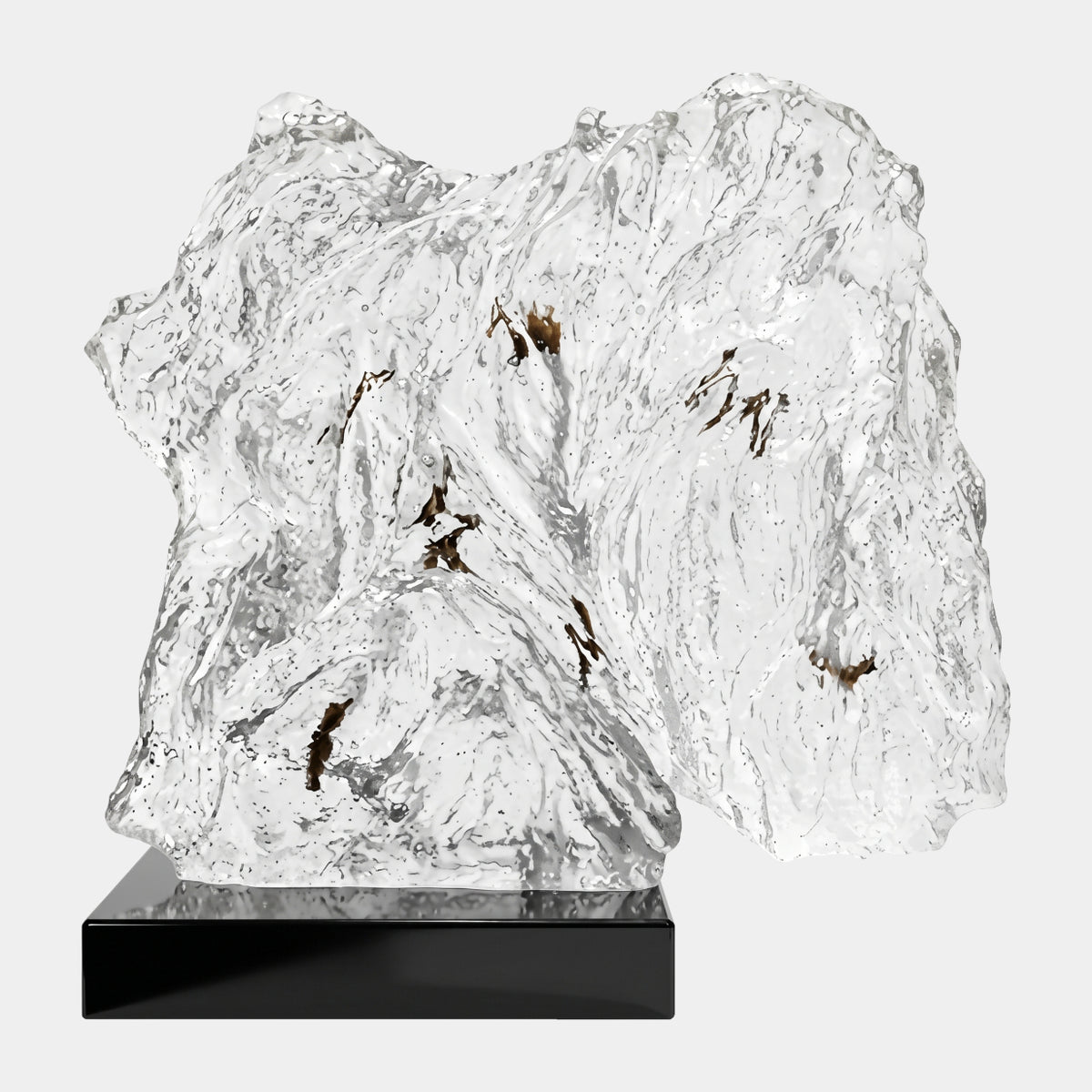 Clear Brown Sliver Overhanging Bluff Rock Resin Sculpture - 50cm