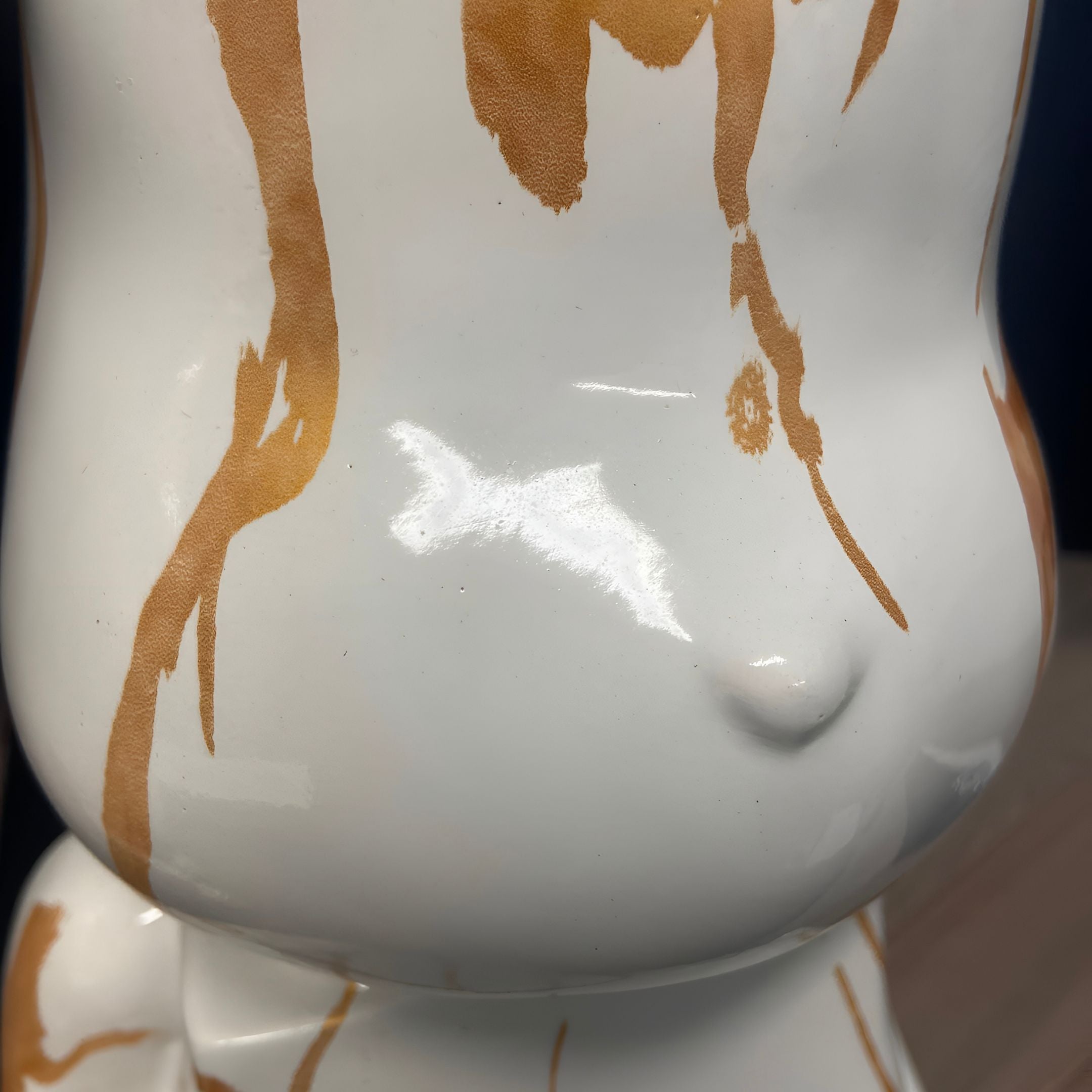 Golden Luster Bear Sculpture - 50cm (Ex-Display, Near Flawless)
