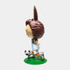 The World Cup No.10 Dribble Labubu Sculpture - 100cm by Giant Sculptures features a cartoonish soccer player in an Argentina #10 jersey, kicking a ball on a green base—a must-have Lionel Messi collectible for football art fans.