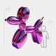 The Flamingo Pink Balloon Dog Sculpture - 240cm by Giant Sculptures stands beside a 150cm figure for scale, towering above with its modern, shiny design and bold contemporary presence.