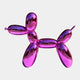 The Flamingo Pink Balloon Dog Sculpture - 80cm by Giant Sculptures is a vibrant modern piece that adds playful charm and a pop of color to any room, making it a perfect centerpiece for contemporary spaces.