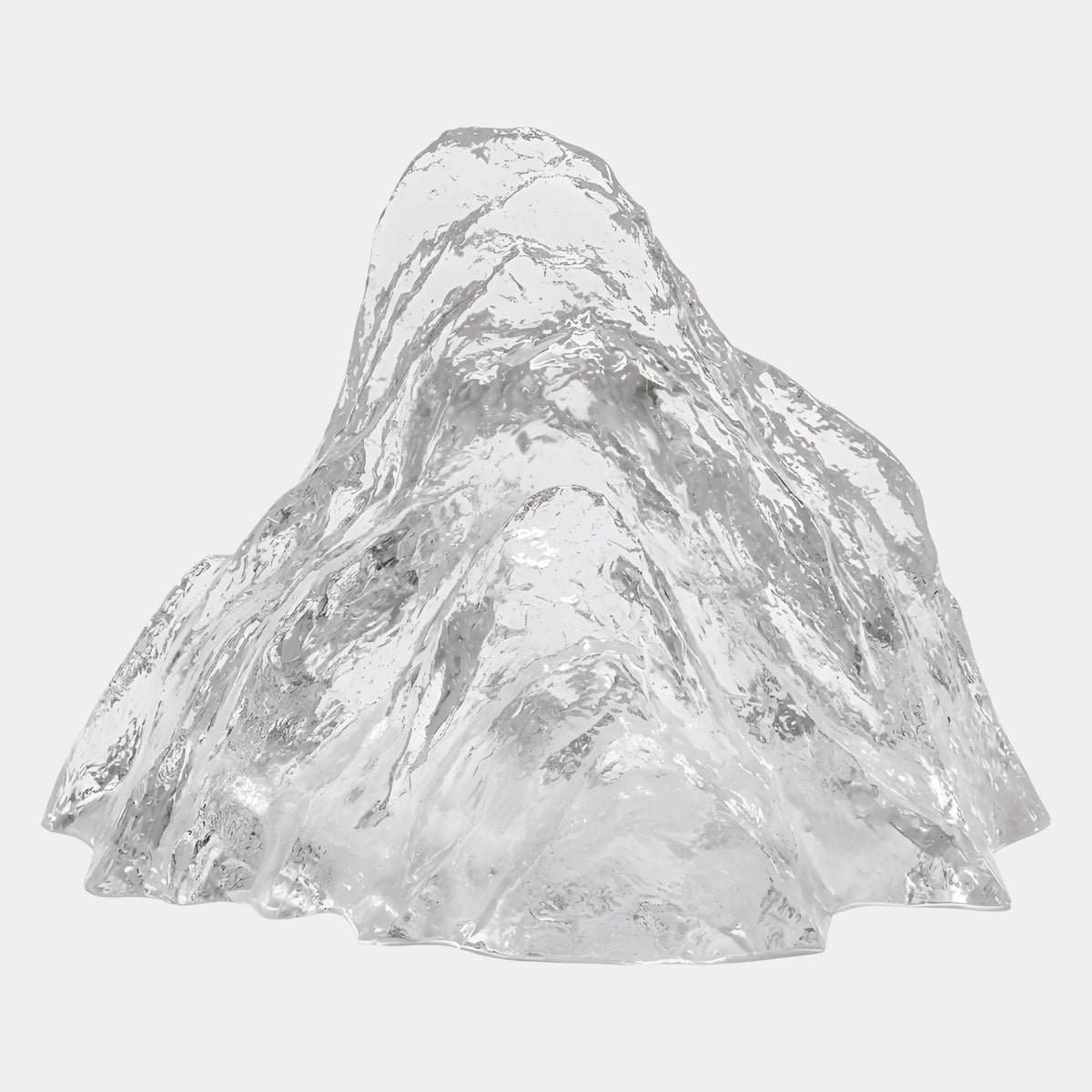 Clear Weathered Mountain Peak Resin Sculpture - 47cm