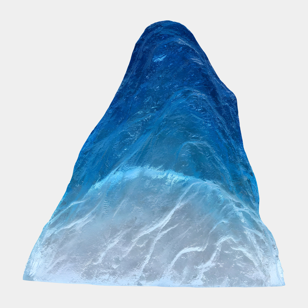 Blue Frosted Tall Peak Resin Sculpture - 82cm