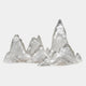 Clear Three-Section Mountain Range Resin Sculpture - 303cm