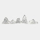 Clear Three-Section Mountain Range Resin Sculpture - 303cm