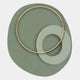 Orbien Sage Green & Gold Ring Sandstone Mural Wall Art