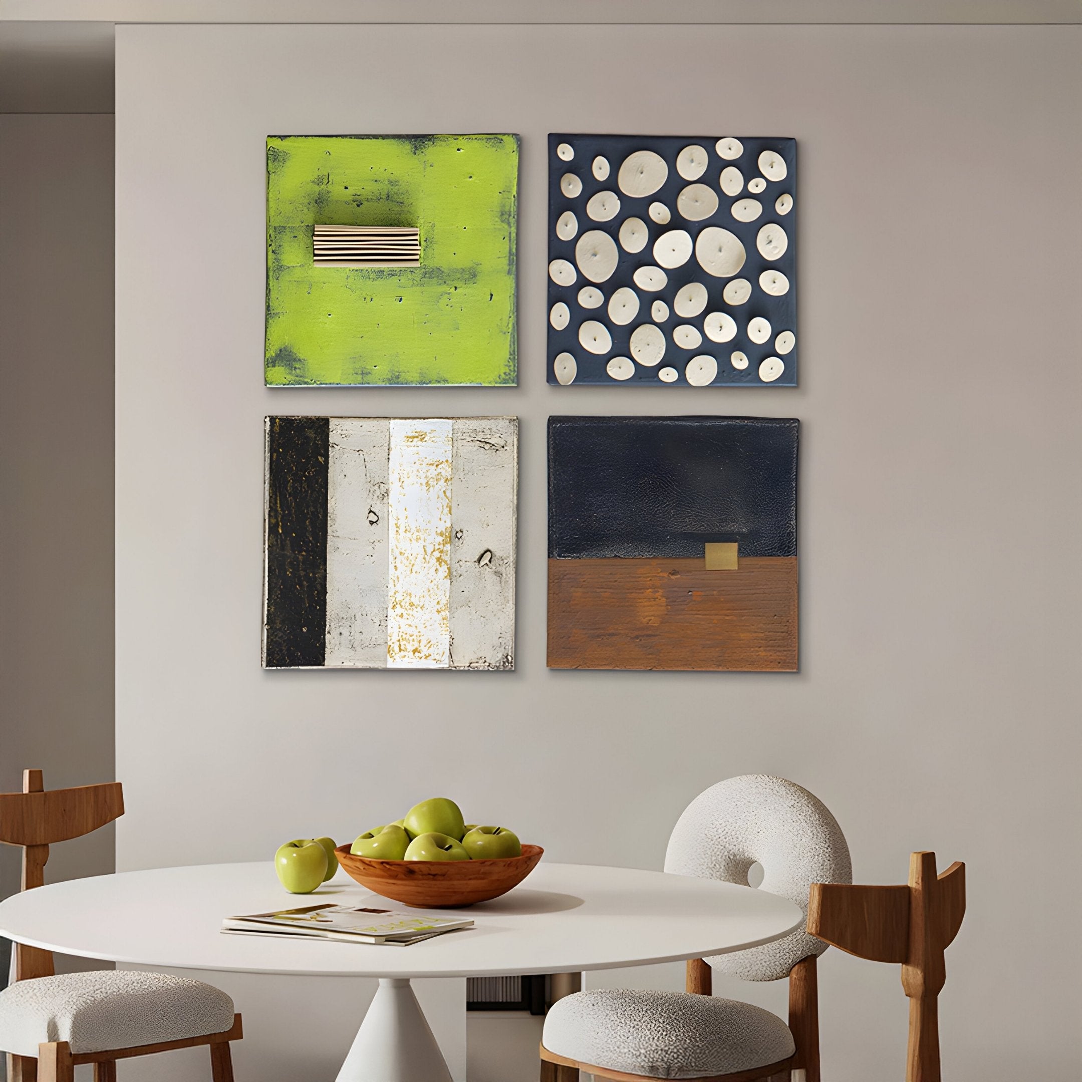Kora Lime Ridge Folded 3D Wall Art