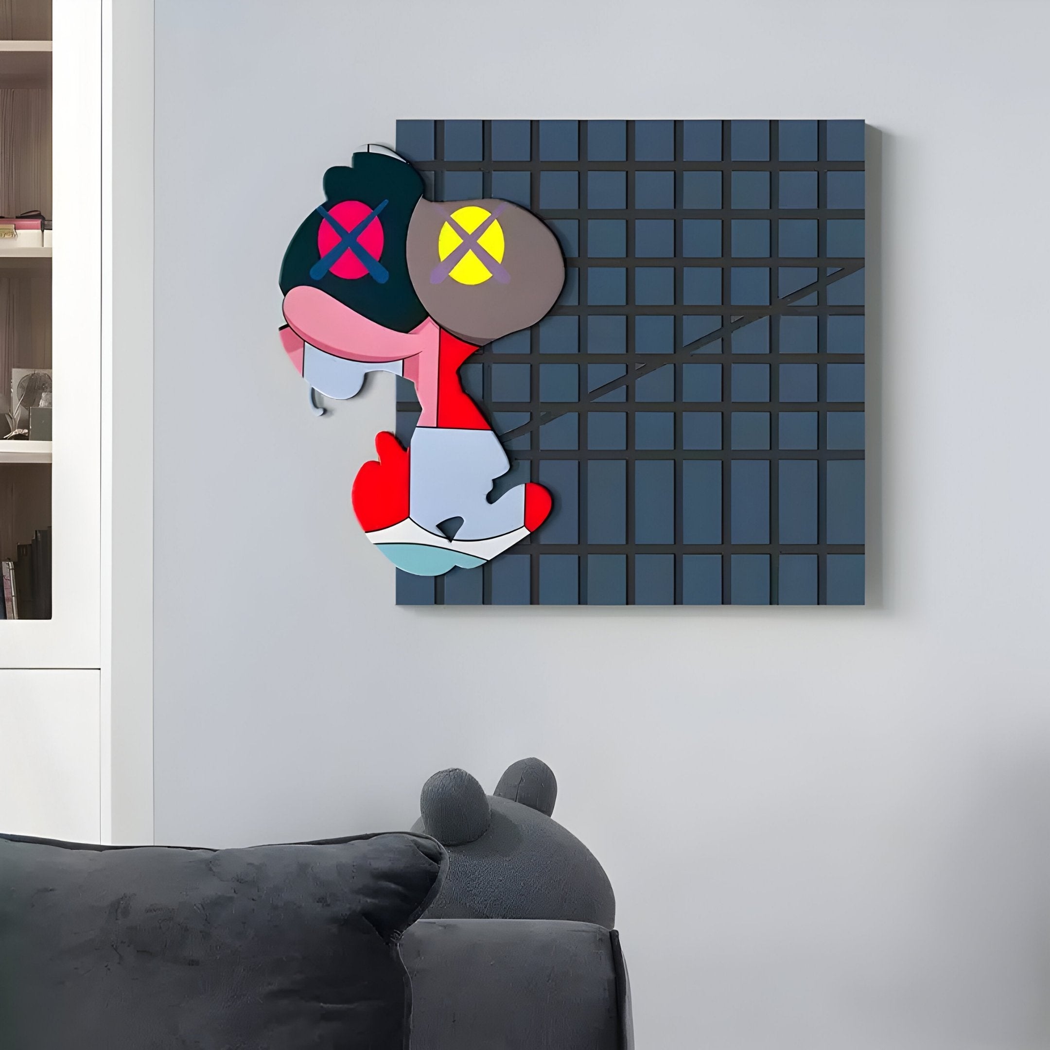 Snoopy Gridz Neon Stroll Night 3D Wall Art