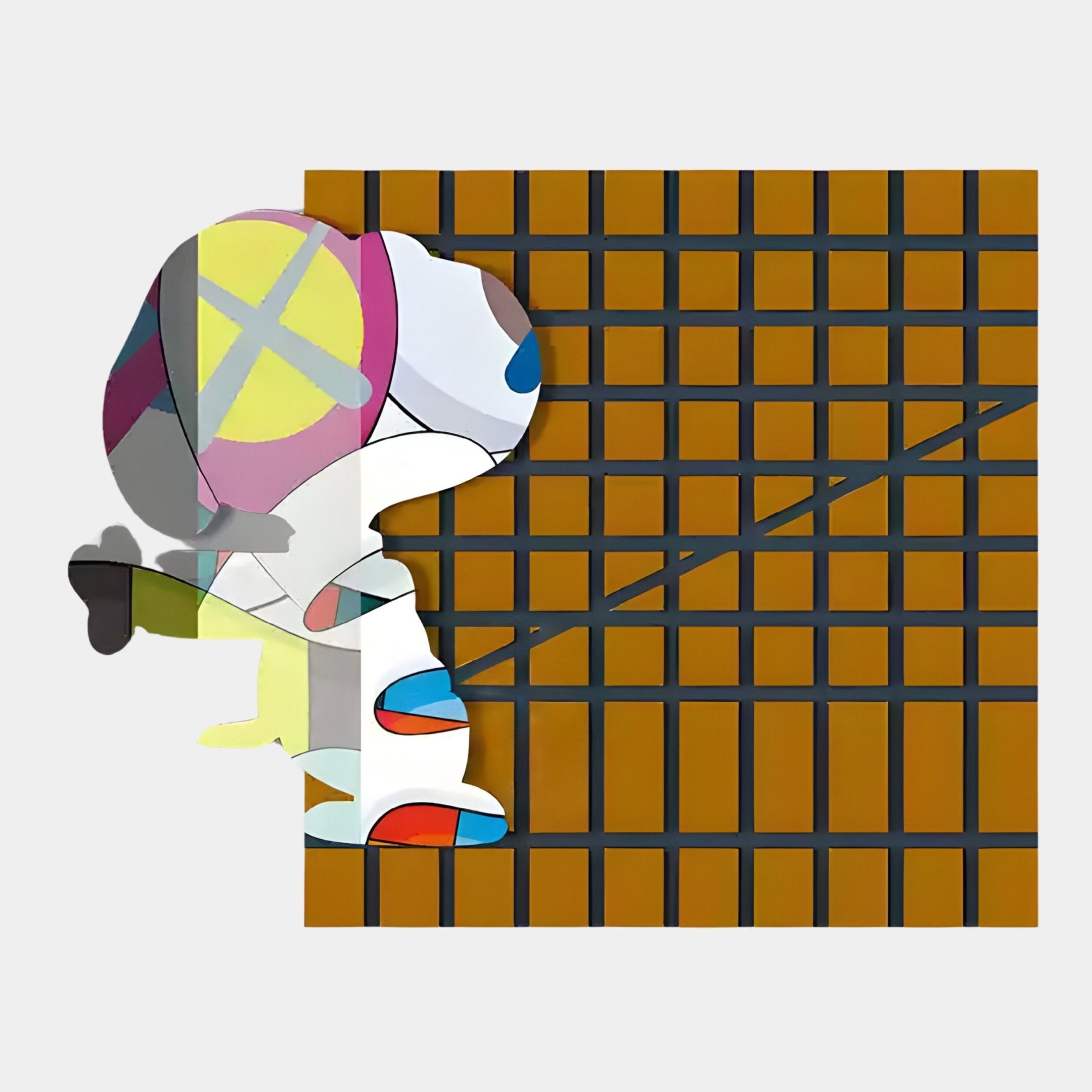 Snoopy Gridz Pop Prism Stride Amber 3D Wall Art
