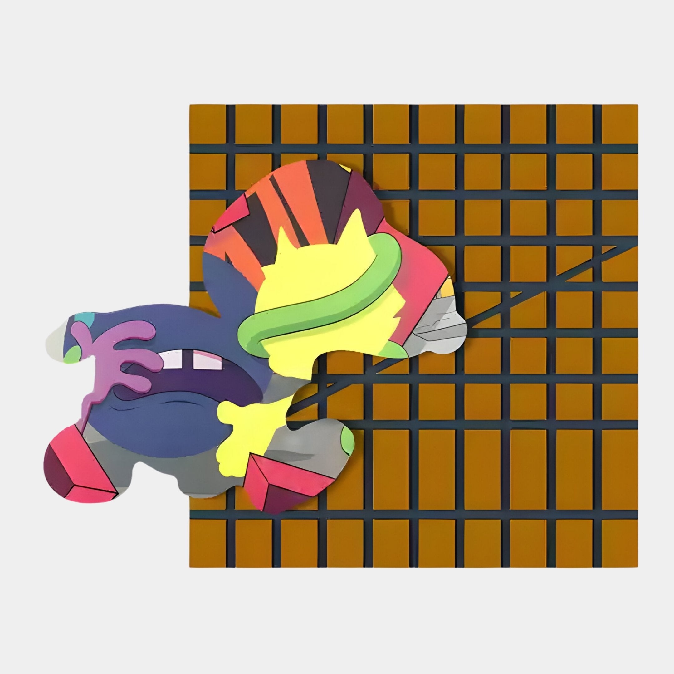 Snoopy Gridz Pulse Runner Amber 3D Wall Art