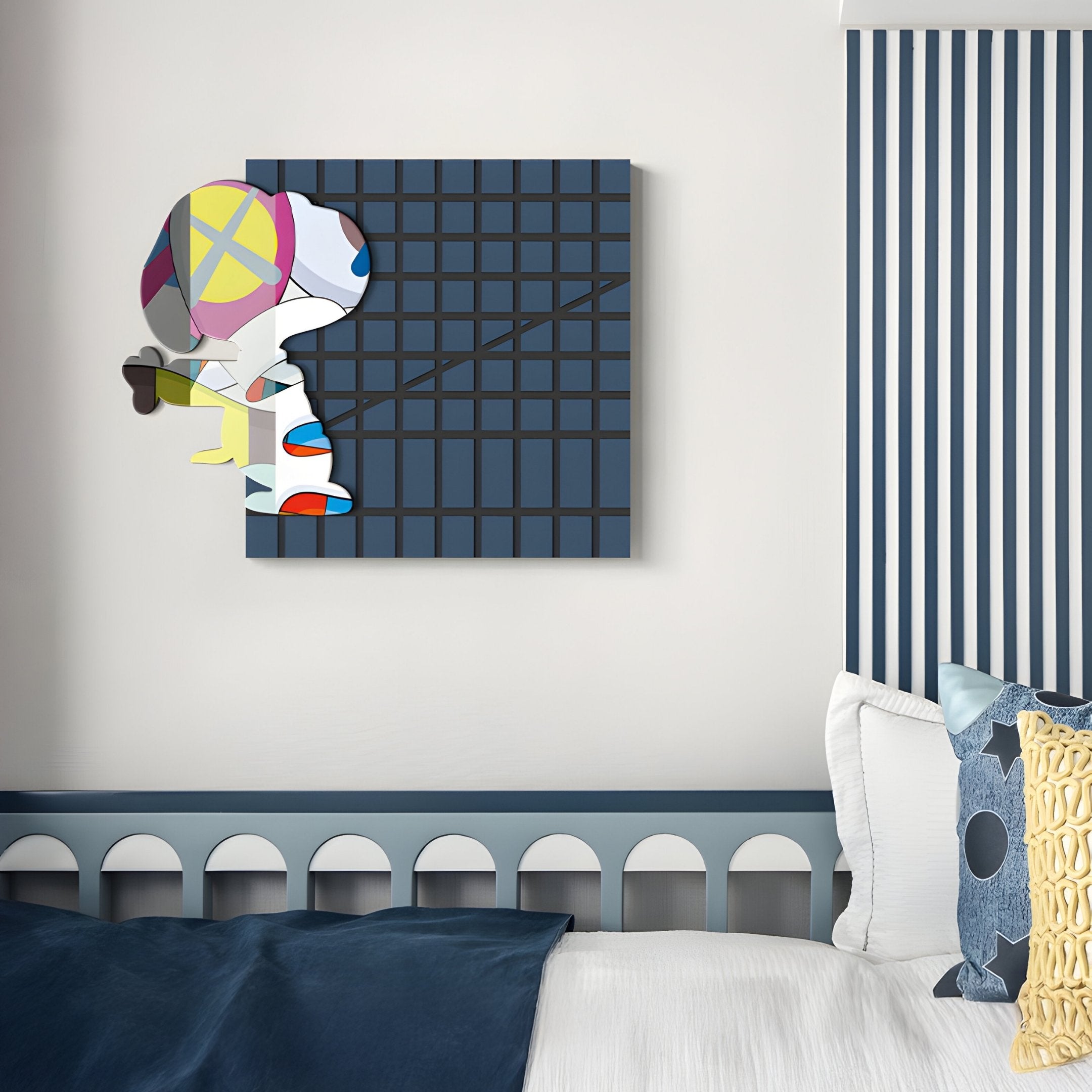 Snoopy Gridz Pop Prism Stride Night 3D Wall Art
