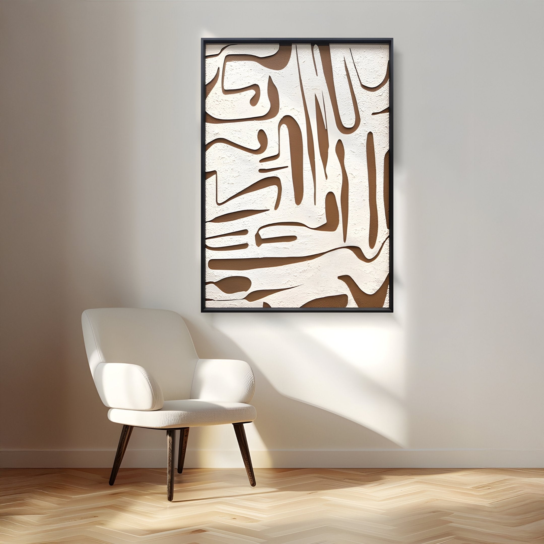 Dunari Earth Trace I Wood Carving 3D Wall Art