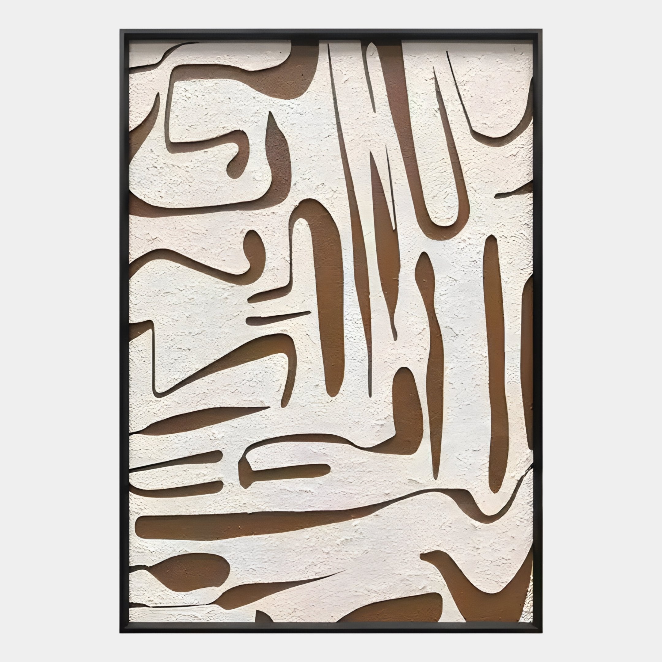 Dunari Earth Trace I Wood Carving 3D Wall Art