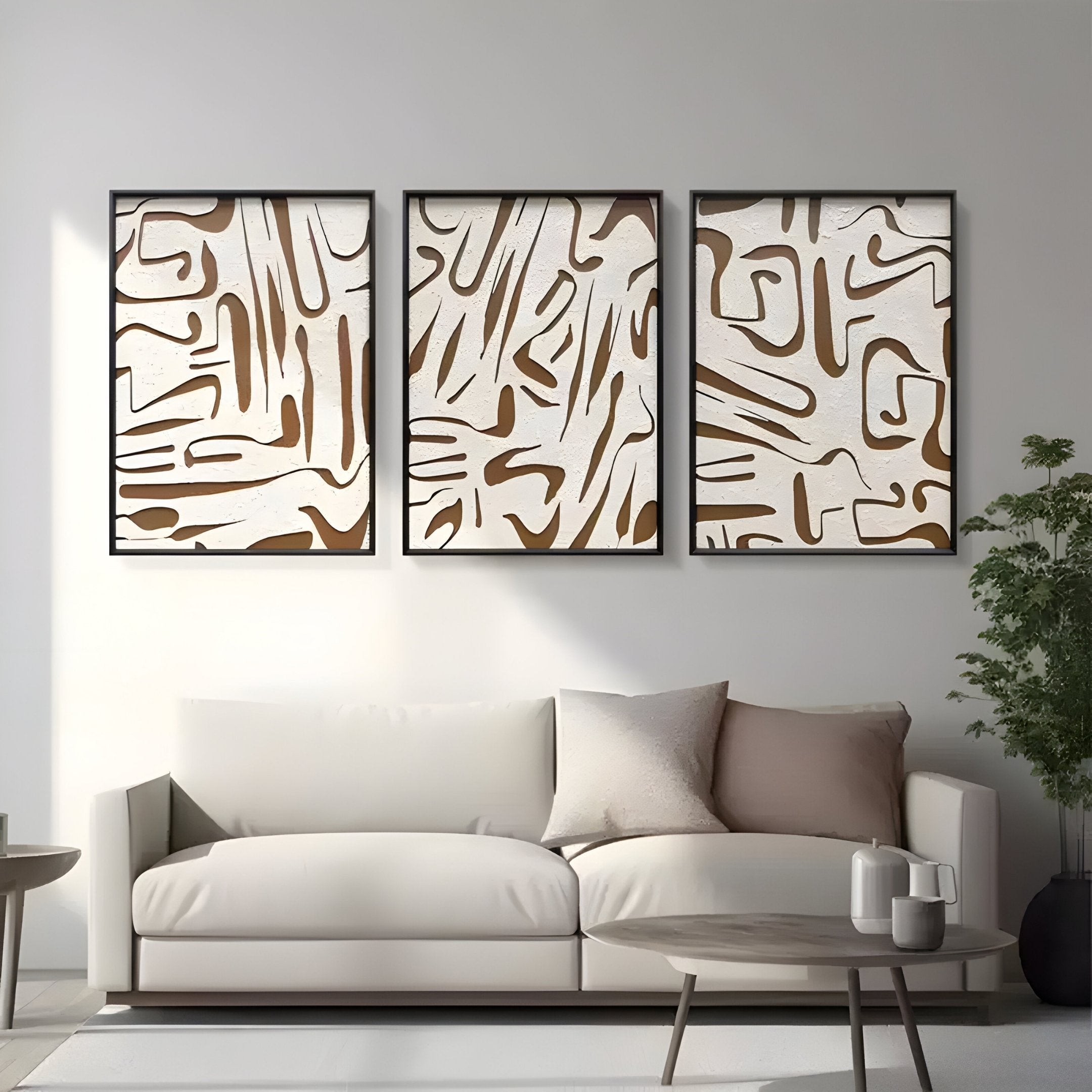 Dunari Earth Trace III Wood Carving 3D Wall Art