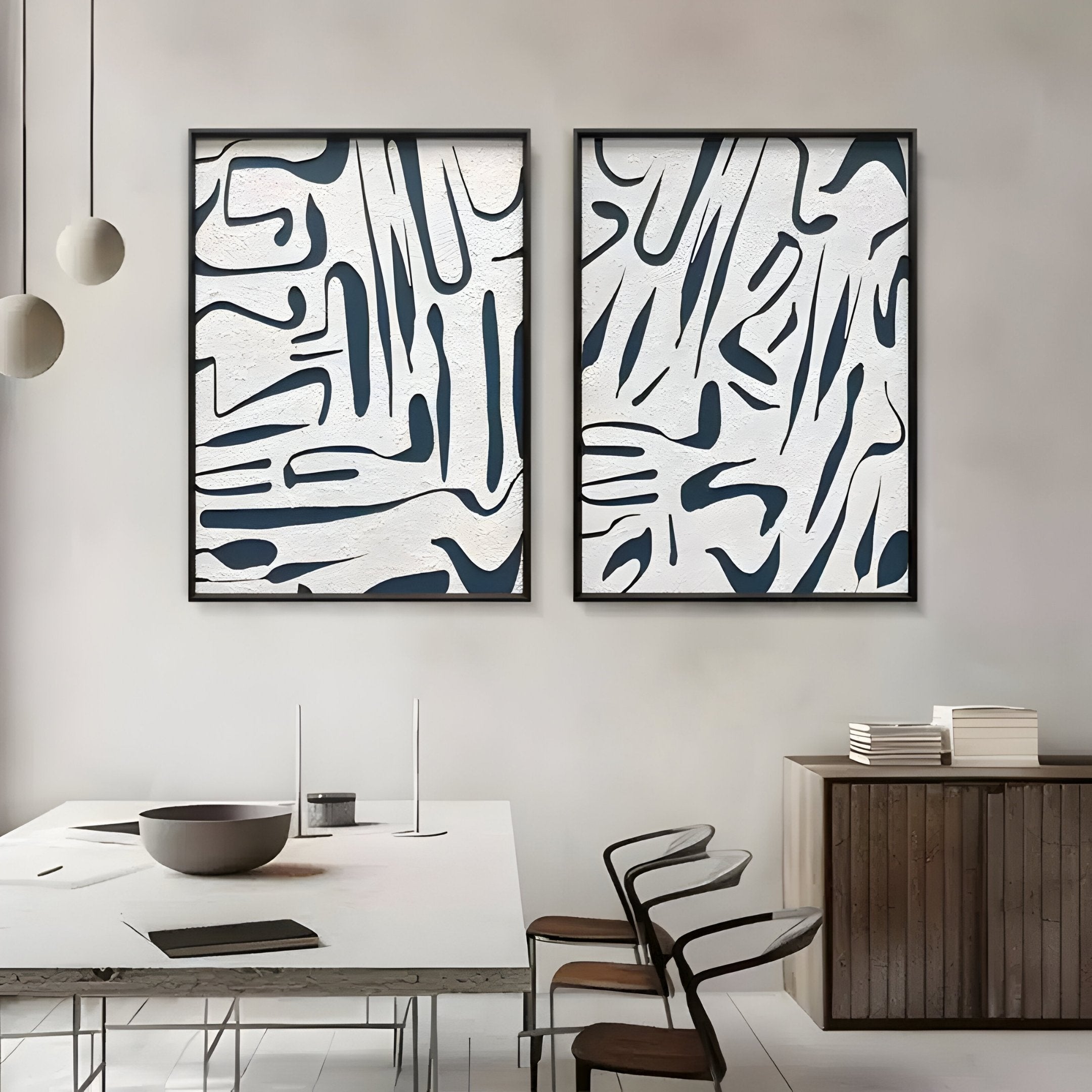 Dunari Midnight Trace II Wood Carving 3D Wall Art