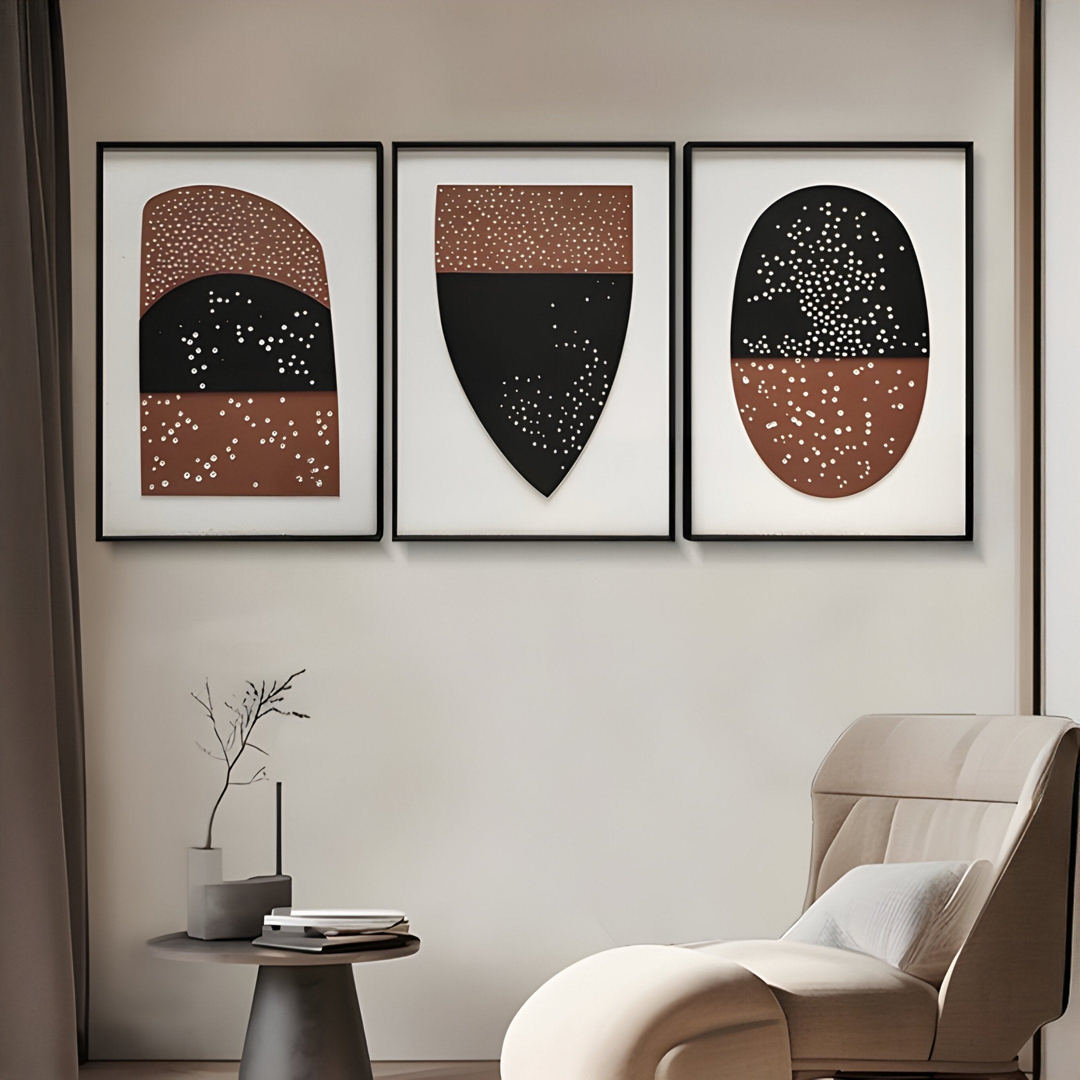 Noctara Orb Dusk Rose Carved 3D Wall Art