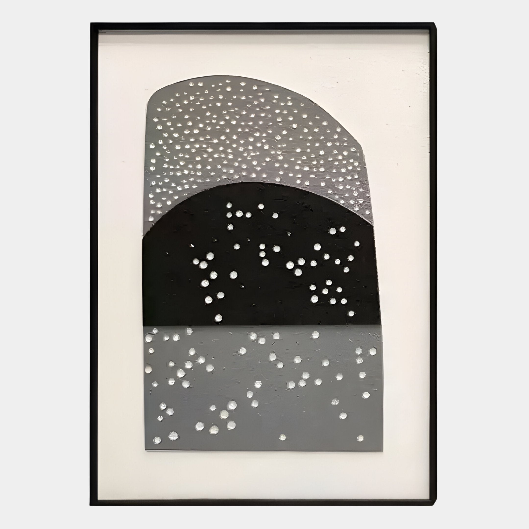 Noctara Arch Frost Monochrome Carved 3D Wall Art