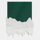 The Riftline Peakcut Green Wood Carving 3D Wall Art by Giant Sculptures features a green rectangle evoking abstract, undulating mountain reliefs above white layers for a minimalist, modern look.