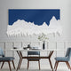 Riftline Ridgecut Blue Wood Carving 3D Wall Art