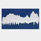 Riftline Panorama Blue Wood Carving 3D Wall Art