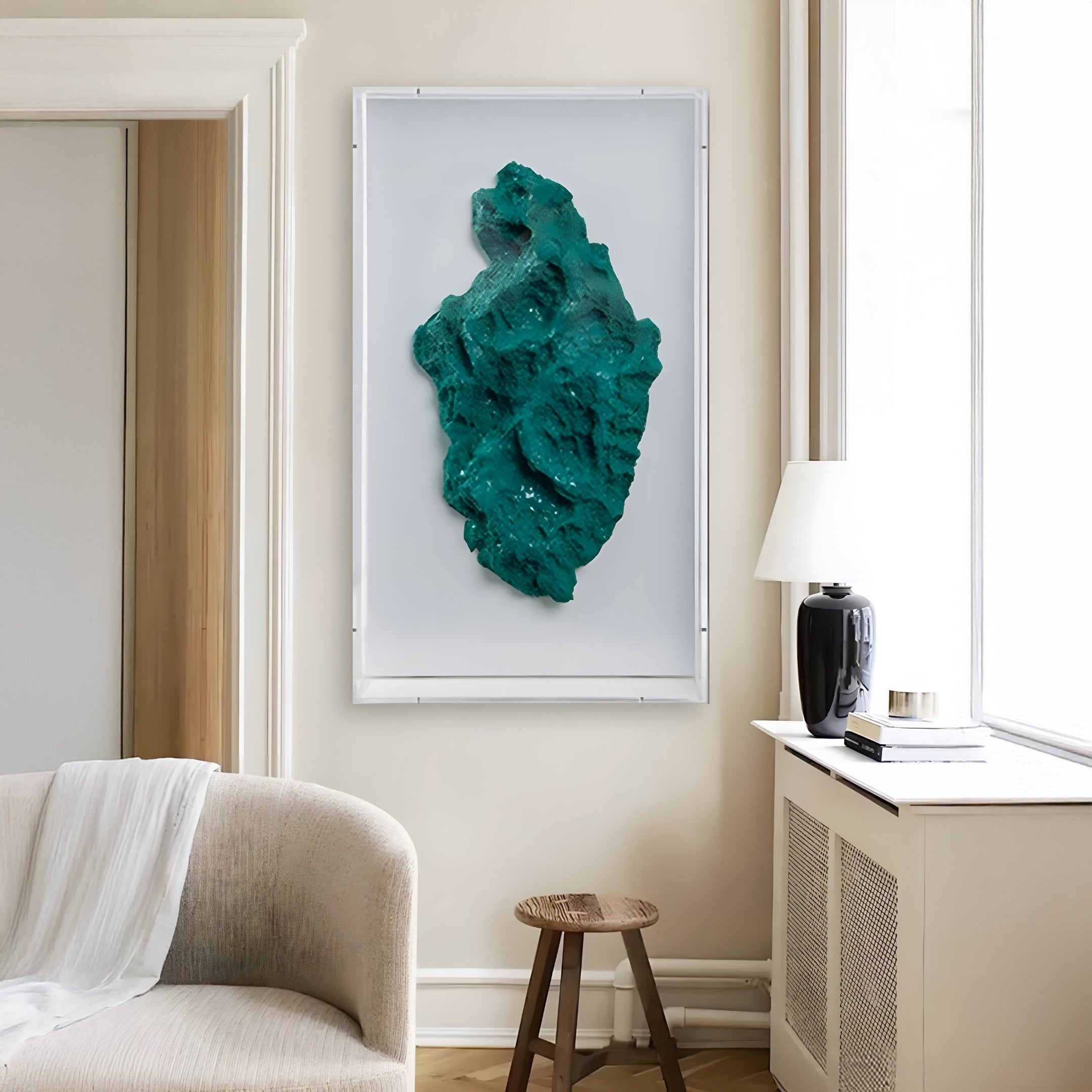 Malachra Crest I Relief Sandstone 3D Wall Art